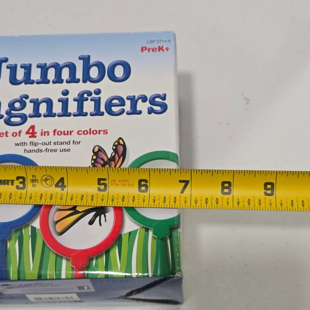Learning Resources Jumbo Magnifiers Set of 4 Science Exploration Toy LSP 2774-4